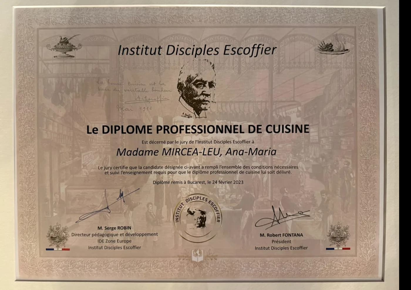 Le Diplôme Professionnel de Cuisine — București, 24 februarie 2023